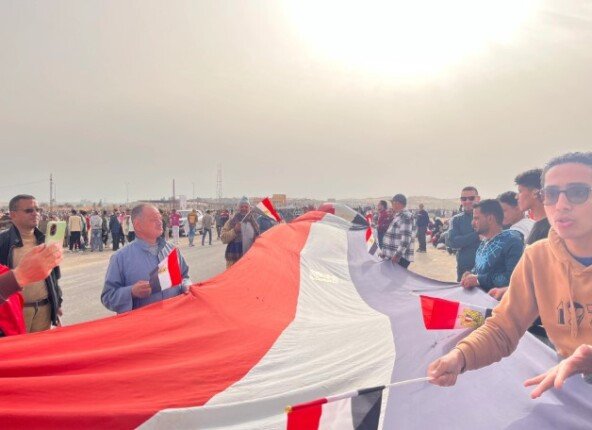 آلاف المصريين من العريش يعلنون رفضهم تهجير الفلسطينيين