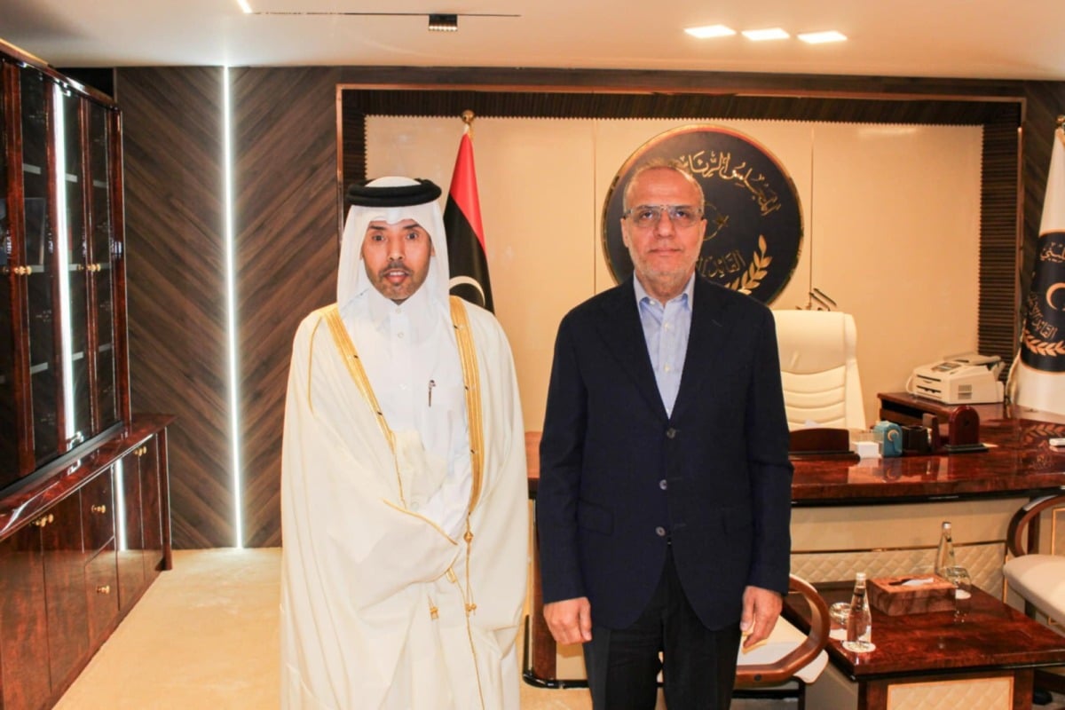 نائب رئيس المجلس الرئاسي الليبي يجتمع مع سفير دولة قطر نائب رئيس المجلس الرئاسي الليبي يجتمع مع سفير دولة قطر