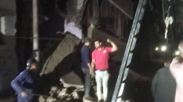 انهيار منزل من 4 طوابق بسوهاج | صور