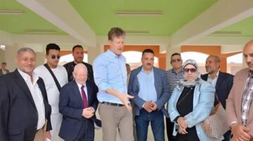 وفد التعمير الألماني يتفقد المدارس الجديدة ببلبيس ضمن مشروع تحسين البنية التعليمية