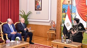 رئيس حزب الجبهة الوطنية والأمين العام يزوران البابا تواضروس الثاني