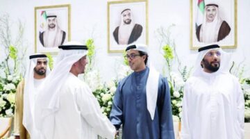 منصور بن زايد يحضر أفراح النعيمي والمزروعي