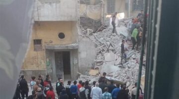 انهيار عقار في اللبان بالإسكندرية والبحث عن مفقودين