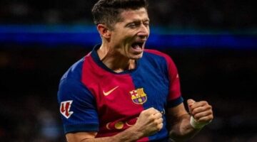 ليفاندوفسكي على أعتاب إنجاز تاريخي مع برشلونة