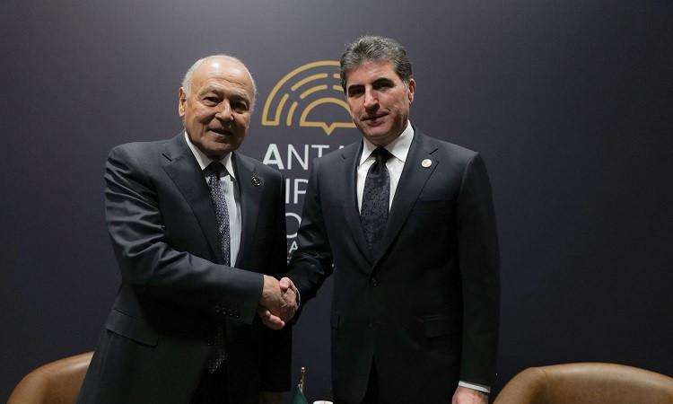 أبو الغيط يلتقي رئيس إقليم كردستان العراق على هامش منتدى أنطاليا الدبلوماسي أبو الغيط يلتقي رئيس إقليم كردستان العراق على هامش منتدى أنطاليا الدبلوماسي