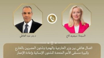 وزير الخارجية يستعرض خطة إعمار غزة مع كبيرة منسقي الأمم المتحدة