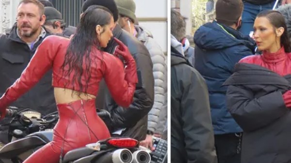 ببدلة جلد نارية.. شاهد «بيلا حديد» في باريس خلال تصوير مسلسل «The Beauty» ببدلة جلد نارية.. شاهد «بيلا حديد» في باريس خلال تصوير مسلسل «The Beauty»