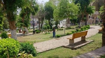 تكثيف النظافة وتهذيب وري الأشجار وتجميل الحدائق العامة والمتنزهات في أسوان