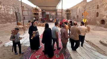 كنائس وأديرة أسوان تحتفل بأحد الشعانين.. شاهد