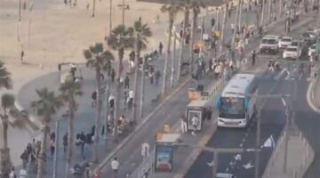هروب إسرائيليين بسبب القصف اليمني (فيديو)