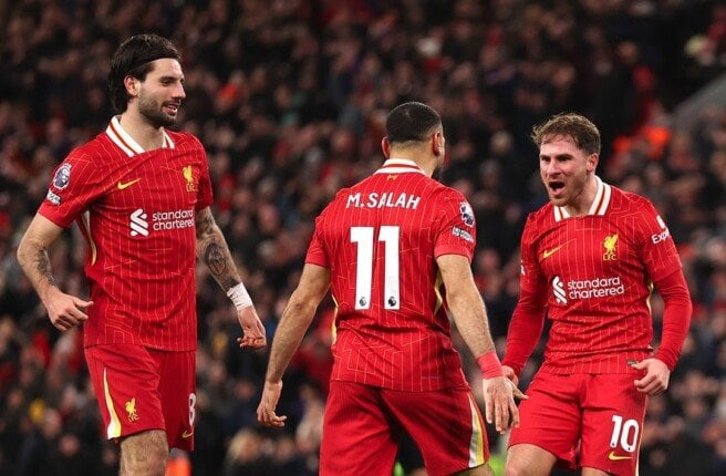كم نقطة تفصل ليفربول عن التتويج بلقب الدوري الإنجليزي رسميًا؟ كم نقطة تفصل ليفربول عن التتويج بلقب الدوري الإنجليزي رسميًا؟