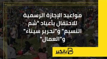 مواعيد الإجازة الرسمية للاحتفال بأعياد "شم النسيم" و"تحرير سيناء" و"العمال" | إنفوجراف