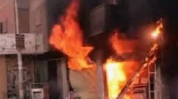 حريق هائل يتلهم منزل مكون من طابقين بقنا