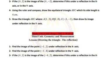 أسئلة تقييم الأسبوع العاشر الرياضيات math أولى اعدادي