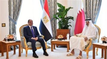 الرئيس السيسي وأمير قطر يؤكدان ضرورة دعم الخطة العربية لإعادة إعمار غزة دون تهجير الفلسطينيين