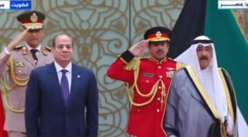 أمير الكويت يستقبل الرئيس السيسي لدى وصوله