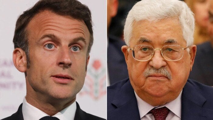 الرئيس الفرنسي يدعو الرئيس الفلسطيني لـ «إبعاد» حركة حماس وإصلاح السلطة الرئيس الفرنسي يدعو الرئيس الفلسطيني لـ «إبعاد» حركة حماس وإصلاح السلطة