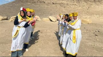آثار الفيوم تنظم رحلة لطلاب المدارس إلى هرمي اللاهون وهوارة.. صور