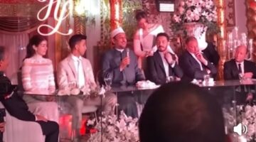 اللقطات الأولى من عقد قران ليلى أحمد زاهر وهشام جمال (صور)