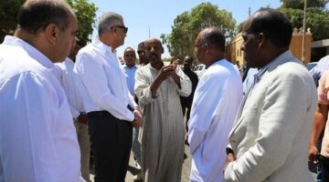 حياة كريمة.. محافظ أسوان يواصل جولاته الميدانية بتفقد مشروع رصف طريق توشكى – عنيبة
