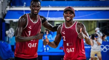 المنتخب القطري للكرة الطائرة الشاطئية يتأهل إلى نصف نهائي الجولة الآسيوية
