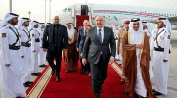 الرئيس اللبناني يصل الدوحة عشية لقائه مع أمير قطر