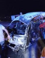 إصابة 9 أشخاص في حادث انقلاب ميكروباص أعلى المحور باتجاه ميدان لبنان
