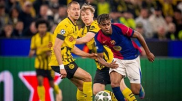 تأهل إسباني: سيرهو غيراسي يقود بوروسيا دورتموند للفوز على برشلونة (1/3) في إياب ربع نهائي دوري أبطال أوروبا