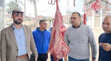 ضبط 144 كيلو لحوم بلدي في حملة تموينية علي الجزارين بكفر الشيخ