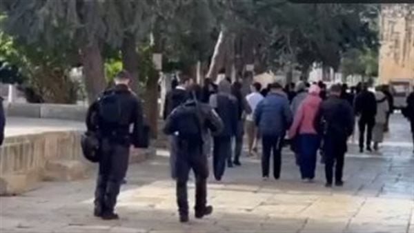 وسط حراسة من قوات الاحتلال.. مستوطنون يقتحمون المسجد الأقصى المبارك خلال رابع أيام عيد الفصح العبري وسط حراسة من قوات الاحتلال.. مستوطنون يقتحمون المسجد الأقصى المبارك خلال رابع أيام عيد الفصح العبري