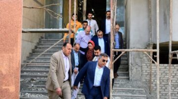 محافظ الدقهلية يتفقد أعمال تطوير فندق مركز التعليم المدني واستاد المنصورة