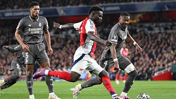 ساكا يقود هجوم آرسنال لمواجهة ريال مدريد في الأبطال ساكا يقود هجوم آرسنال لمواجهة ريال مدريد في الأبطال