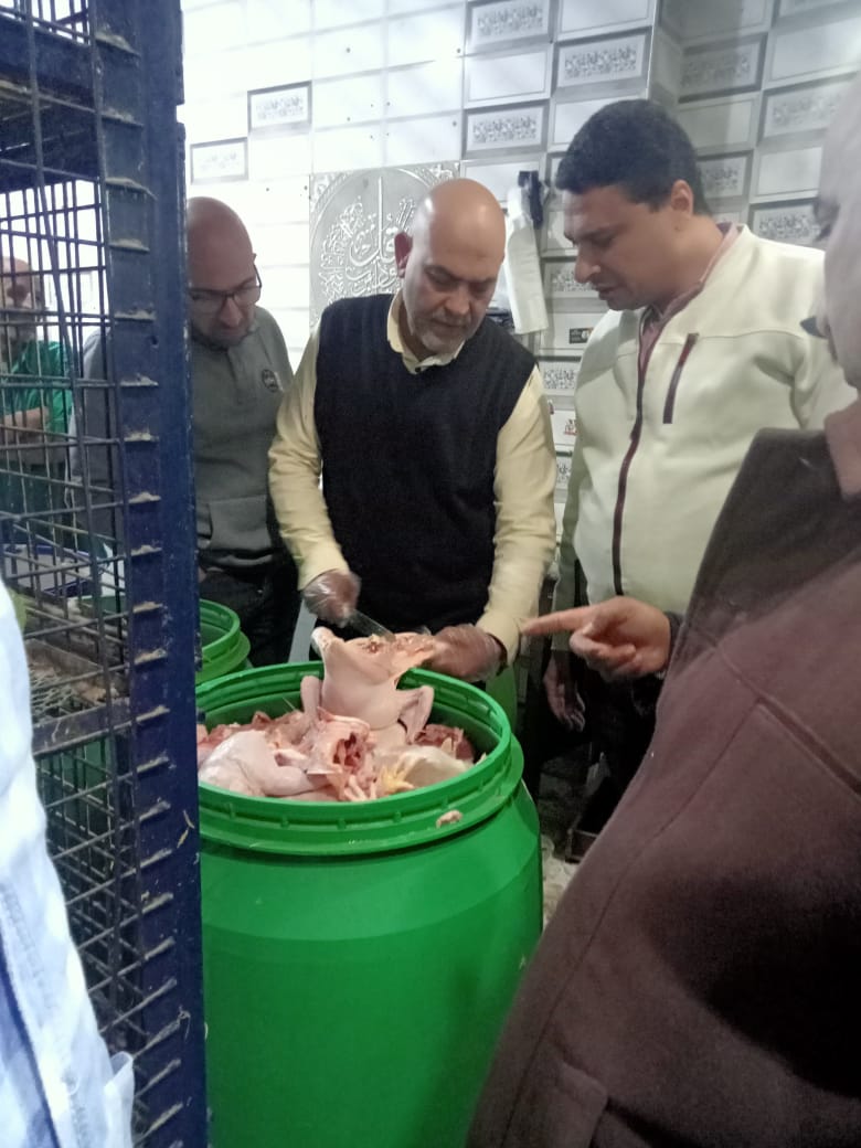 ضبط كميات كبيرة من الدواجن الغير صالحة للاستهلاك الآدمي بالمنوفية 