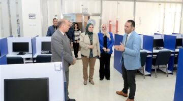 رئيس جامعة المنصورة يتابع  سير العمل بالمشروعات الجديدة