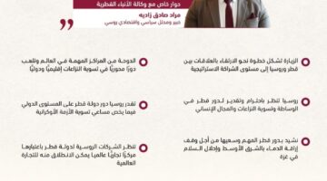 خبير روسي في شؤون الشرق الأوسط: زيارة سمو الأمير لروسيا صفحة مهمة ومرحلة جديدة في العلاقات بين البلدين