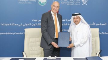 المجلس الأعلى للقضاء يوقع مذكرة تفاهم مع أكاديمية لاهاي للقانون الدولي في مملكة هولندا