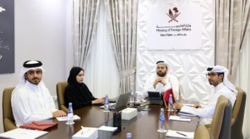 الخليفي يجتمع مع نائب وزير الخارجية التركي