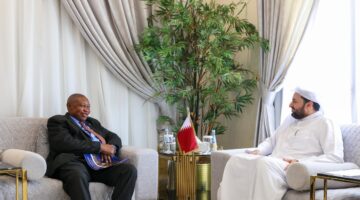 وزير الدولة بوزارة الخارجية يجتمع مع المبعوث الخاص للرئيس الزامبي