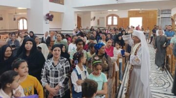 الأنبا بشارة يترأس صلوات خميس العهد بكنيسة السيدة العذراء بالفقاعي