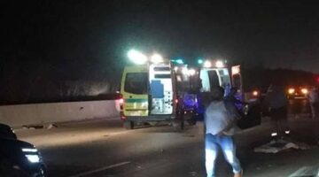 حالتهم خطيرة.. إصابة 6 أشخاص إثر انقلاب سيارة أعلى كوبري 15 مايو بالزمالك