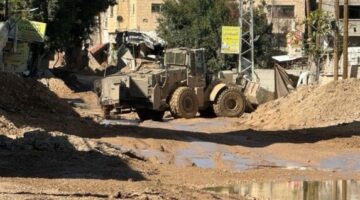 قوات الاحتلال تجرف شوارع رئيسية وفرعية في برقين غرب جنين