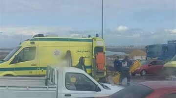 مصرع وإصابة 7 أشخاص في حادث تصادم أعلي كوبري أربيلا بالتجمع