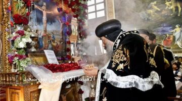الأنبا تادرس يصلي الجمعة العظيمة بمدينة بورفؤاد