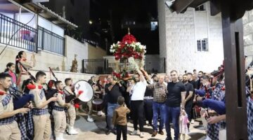 انطلاق جناز المسيح في كنيسة القديس جورجيوس بالناصرة