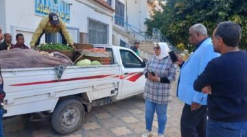 ضواحي بورسعيد: حملات لإزالة الاشغالات والتعديات على حرم الطريق