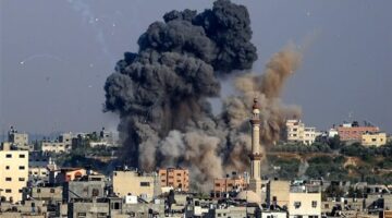 قصف مدفعي إسرائيلي على المناطق الشمالية لمدينة بيت لاهيا شمالي قطاع غزة