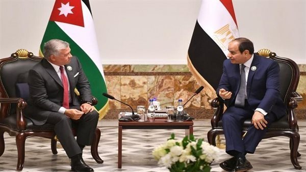 السيسي وملك الأردن يبحثان جهود وقف إطلاق النار بغزة ويرفضان تهجير الفلسطينيين السيسي وملك الأردن يبحثان جهود وقف إطلاق النار بغزة ويرفضان تهجير الفلسطينيين