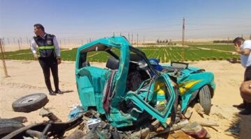كنا 35 راكبًا.. أحد المصابين في حادث ملوي لـ القاهرة 24: سائق الربع نقل حملنا فوق الصندوق