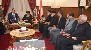 رئيس شباب النواب يهنئ  مطران بورسعيد والأقباط بعيد القيامة