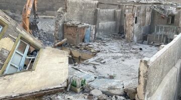 انهيار شرفة عمارة سكنية بالفيوم دون إصابات